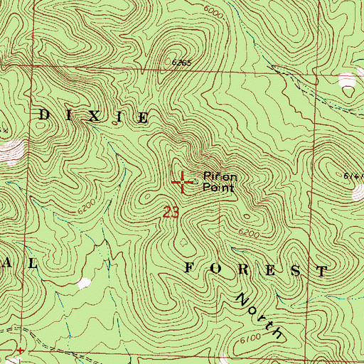 Topographic Map of Pinon Point, UT