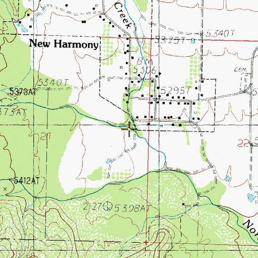 Topographic Map of Pinto Creek, UT