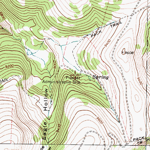 Topographic Map of Pioneer Administrative Site, UT