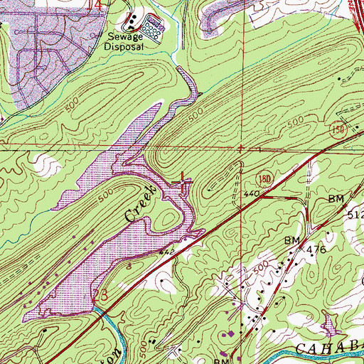 Topographic Map of Paradise Lake, AL