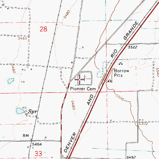 Topographic Map of Ephraim Pioneer Cemetery, UT