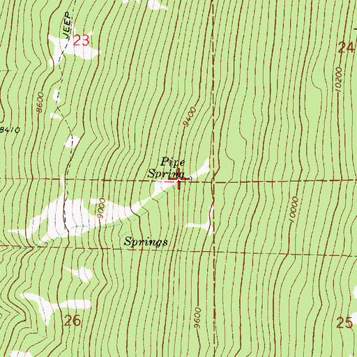 Topographic Map of Pipe Spring, UT