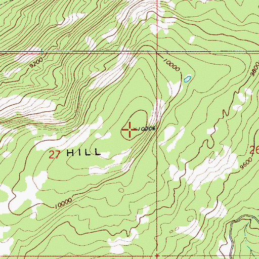 Topographic Map of Pitt and Page Hill, UT