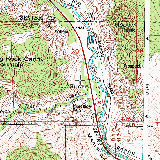Topographic Map of Pittsburg, UT