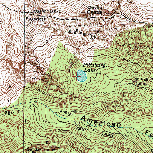 Topographic Map of Pittsburg Lake, UT