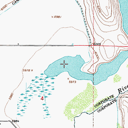 Topographic Map of Piute Reservoir, UT