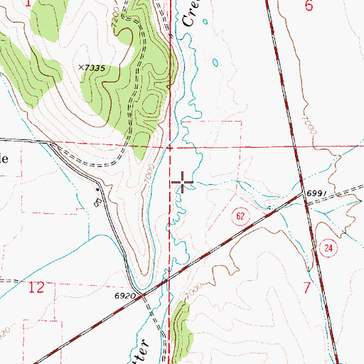 Topographic Map of Plateau Valley, UT