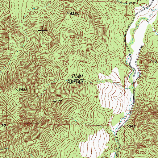 Topographic Map of Platt Spring, UT