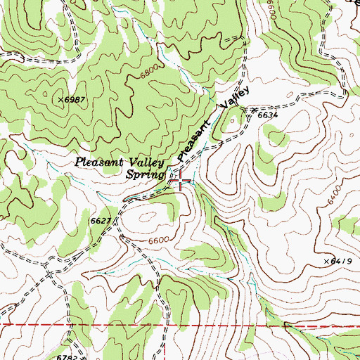 Topographic Map of Pleasant Valley, UT