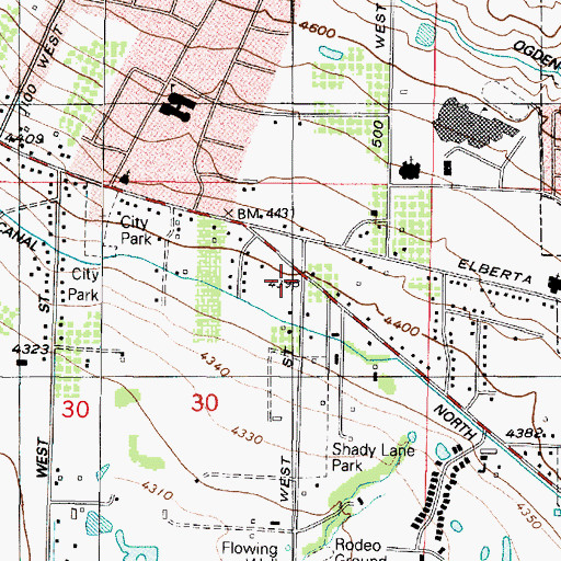 Topographic Map of Pleasant View, UT
