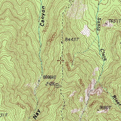 Topographic Map of Point Trail, UT