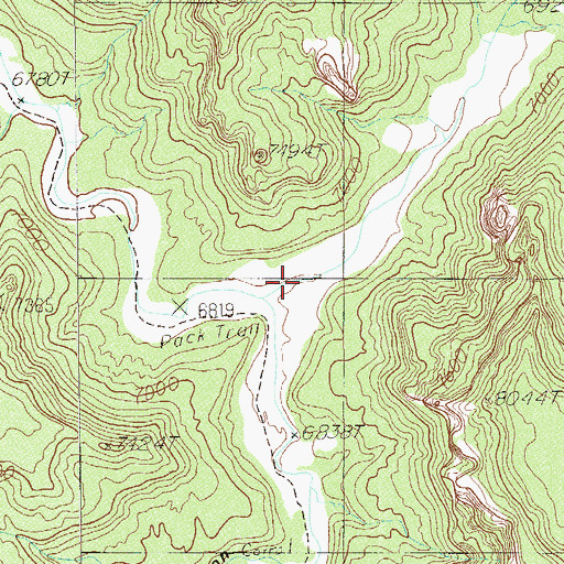 Topographic Map of Poison Canyon, UT