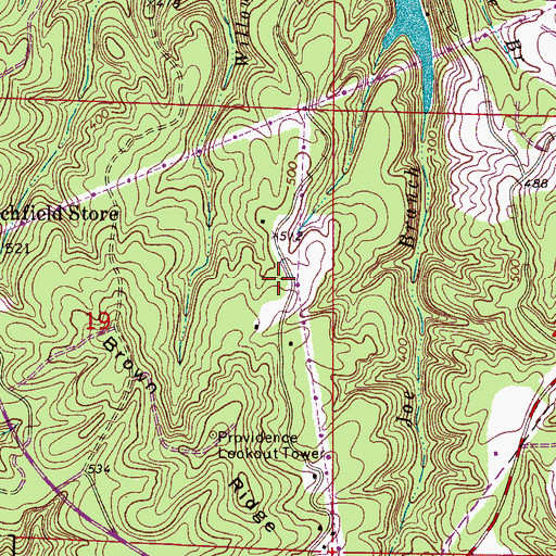 Topographic Map of Pattons Mill (historical), AL