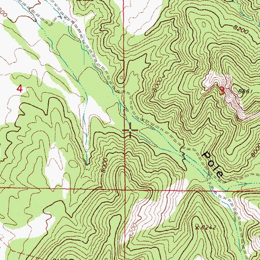 Topographic Map of Pole Canyon, UT