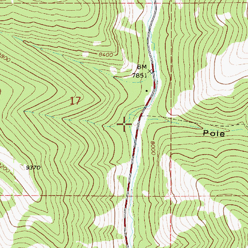 Topographic Map of Pole Canyon, UT