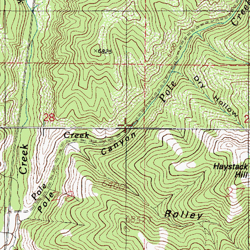 Topographic Map of Pole Canyon, UT