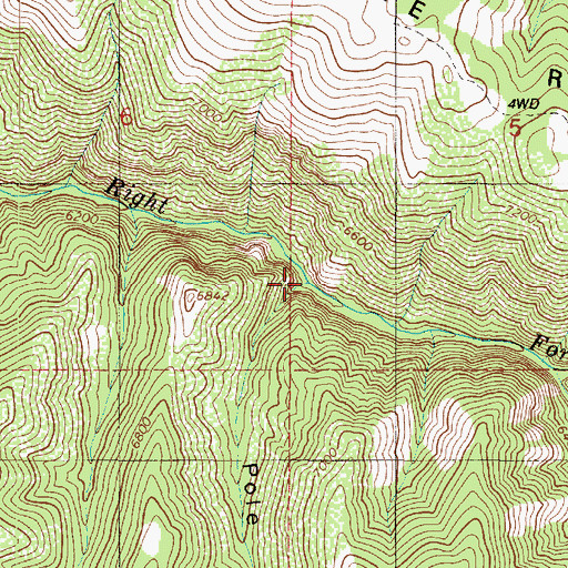 Topographic Map of Pole Canyon, UT
