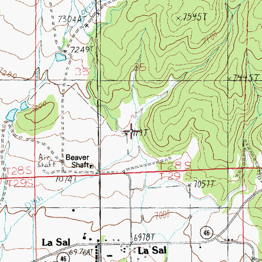 Topographic Map of Pole Canyon, UT