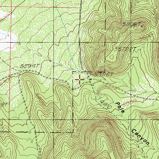 Topographic Map of Pole Canyon, UT