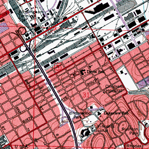 Topographic Map of Pentecostal Holiness Church, AL