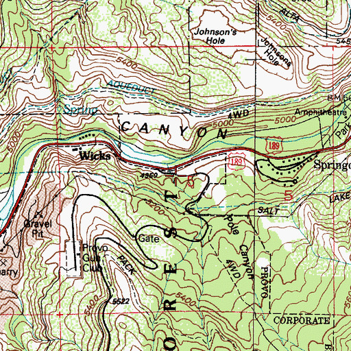 Topographic Map of Pole Canyon, UT