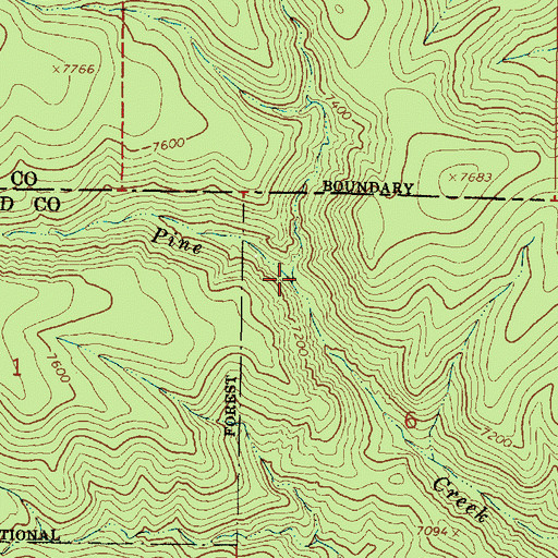 Topographic Map of Pole Canyon, UT