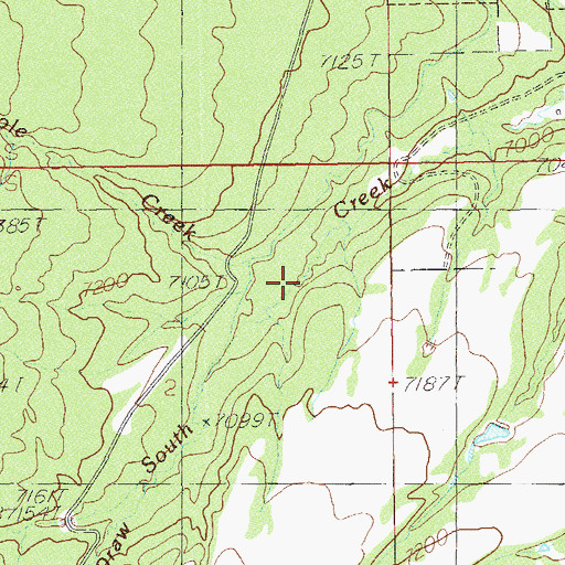 Topographic Map of Pole Creek, UT