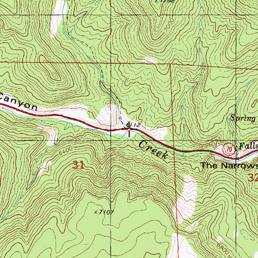 Topographic Map of Pole Creek, UT