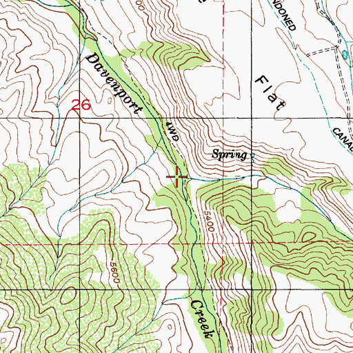 Topographic Map of Pole Creek, UT