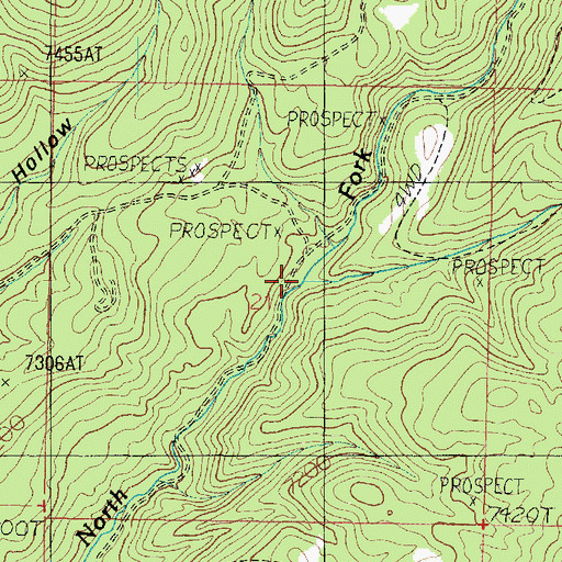 Topographic Map of Pole Creek, UT