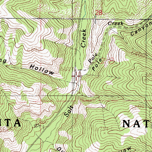 Topographic Map of Pole Creek, UT