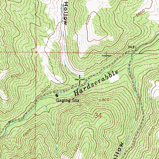 Topographic Map of Pole Hollow, UT