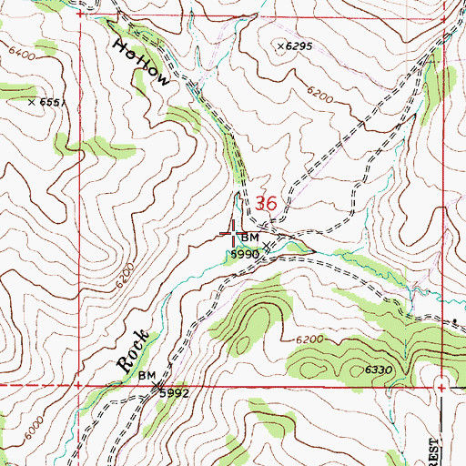 Topographic Map of Pole Hollow, UT
