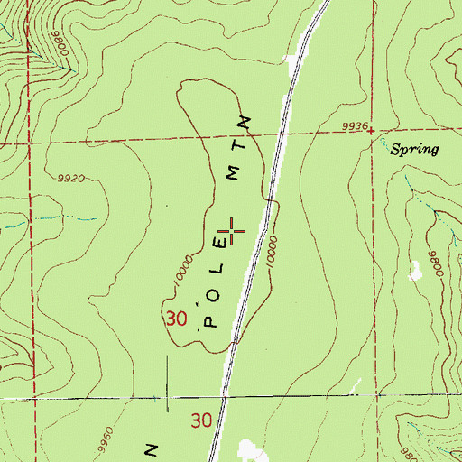Topographic Map of Pole Mountain, UT