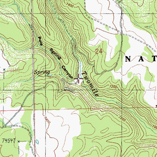 Topographic Map of Pole Spring Canyon, UT