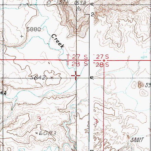 Topographic Map of Polk Creek, UT