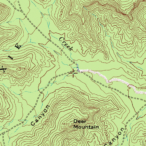 Topographic Map of Ponderosa Canyon, UT