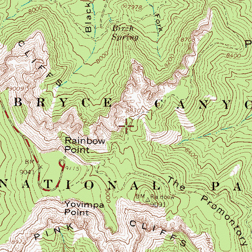 Topographic Map of Ponderosa Ridge, UT