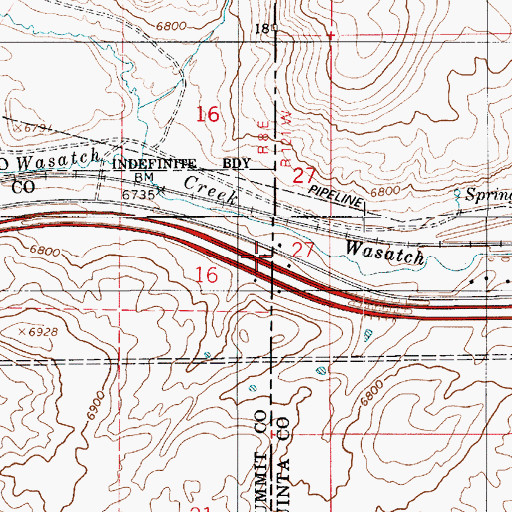 Topographic Map of Pony Express and Overland Stage Route, UT