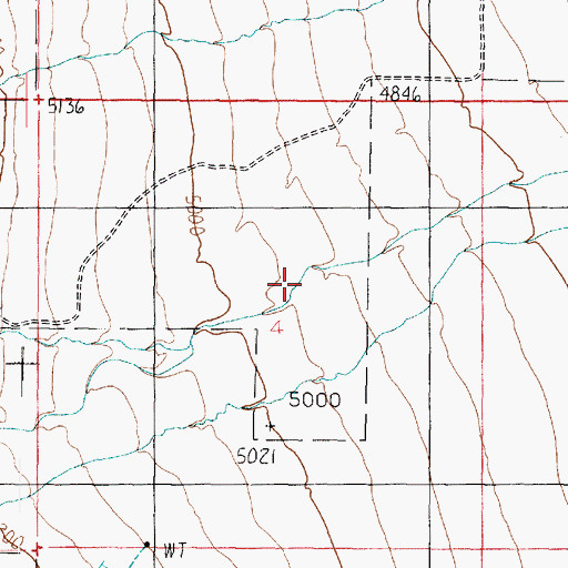 Topographic Map of Pope Canyon, UT