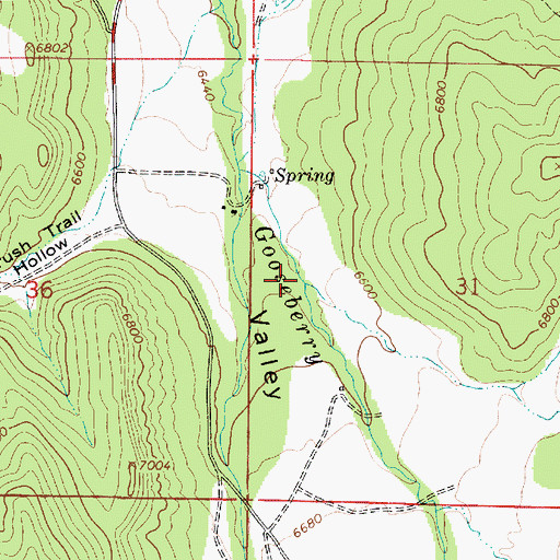 Topographic Map of Porcupine Creek, UT