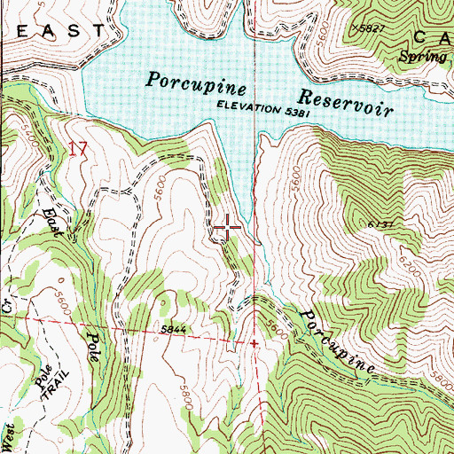 Topographic Map of Porcupine Creek, UT
