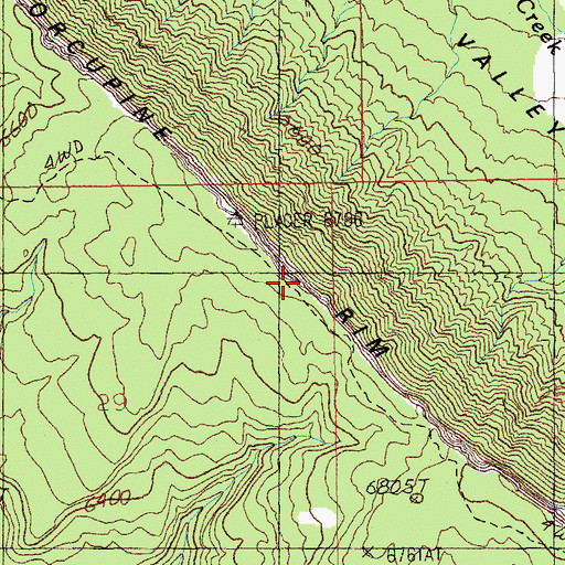 Topographic Map of Porcupine Rim, UT