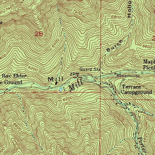 Topographic Map of Porter Fork, UT