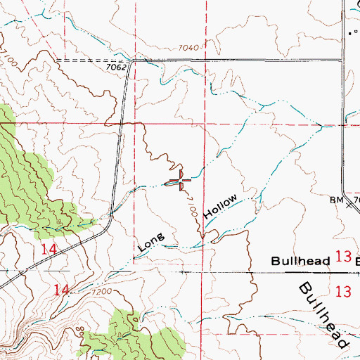 Topographic Map of Post Hollow, UT