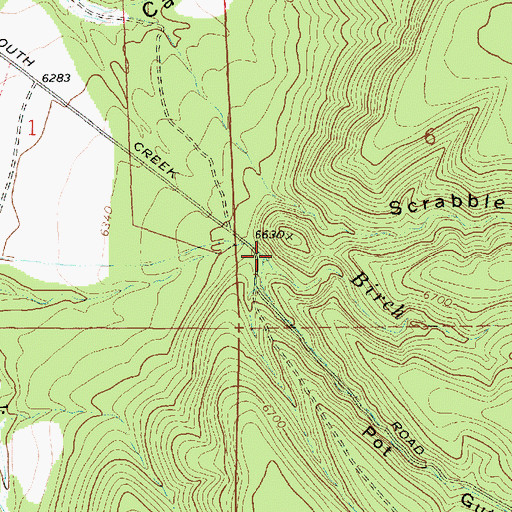 Topographic Map of Pot Gut, UT