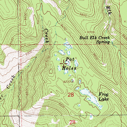 Topographic Map of Pot Holes, UT