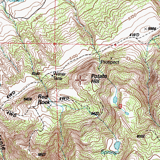 Topographic Map of Potato Hill, UT
