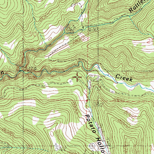 Topographic Map of Potato Hollow, UT