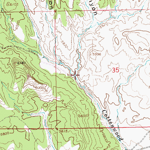 Topographic Map of Pothole Canyon, UT